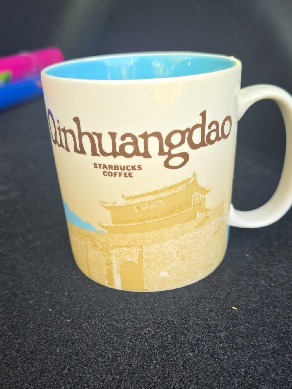 Starbucks Qinhuangdao Ceramic Mug - Blue Interior